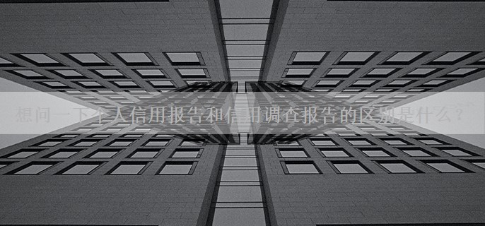 想问一下个人信用报告和信用调查报告的区别是什么？