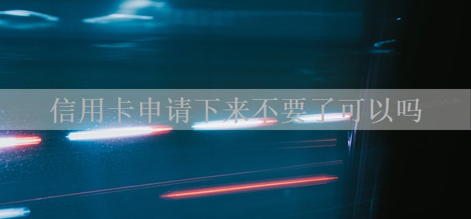 信用卡申请下来不要了可以吗