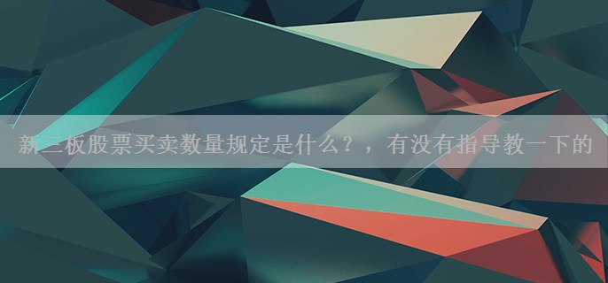 新三板股票买卖数量规定是什么？，有没有指导教一下的