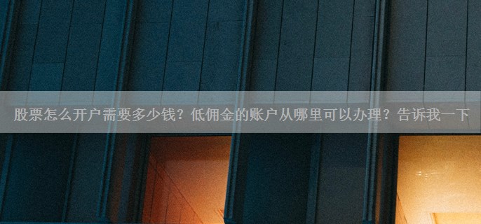 股票怎么开户需要多少钱？低佣金的账户从哪里可以办理？告诉我一下