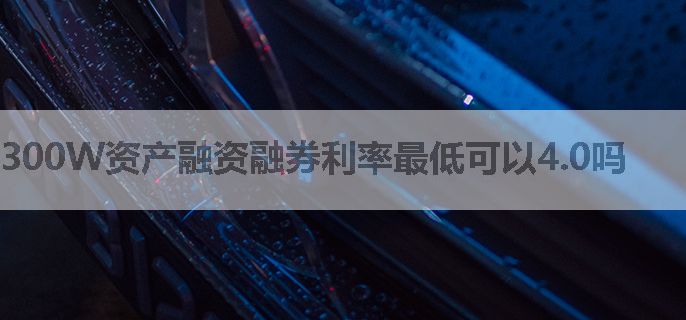 300W资产融资融券利率最低可以4.0吗