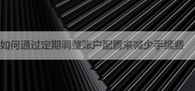 如何通过定期调整账户配置来减少手续费