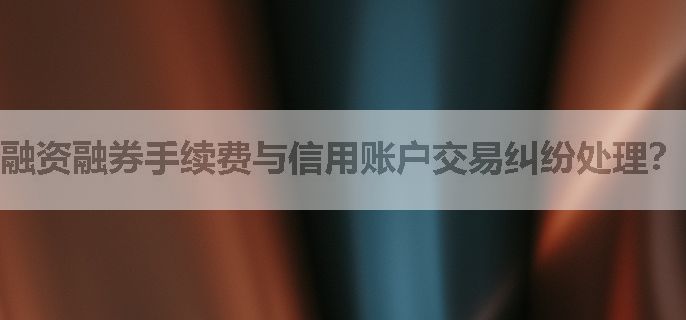 融资融券手续费与信用账户交易纠纷处理？