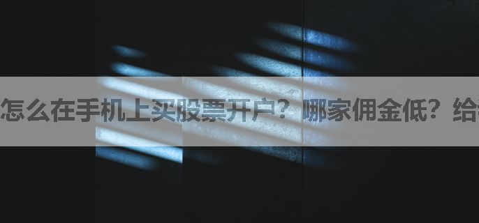 怎么在手机上买股票开户？哪家佣金低？给我推荐几家，谢谢。