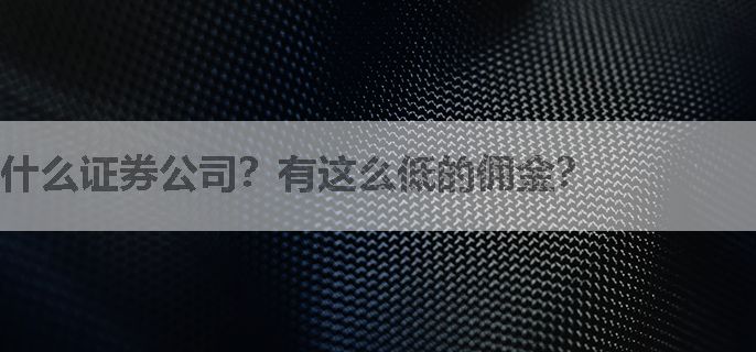 什么证券公司？有这么低的佣金？