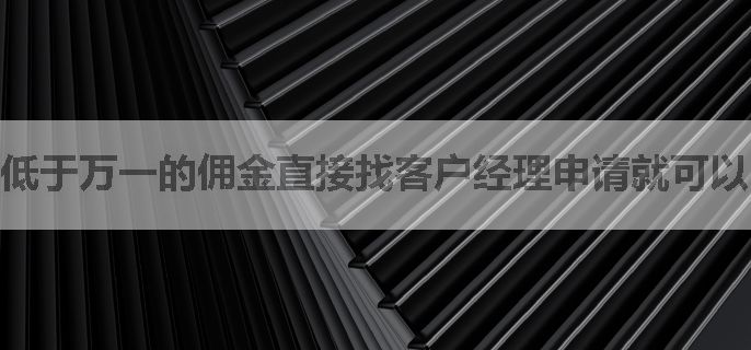 低于万一的佣金直接找客户经理申请就可以吗