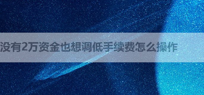 没有2万资金也想调低手续费怎么操作