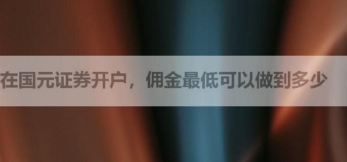 在国元证券开户，佣金最低可以做到多少