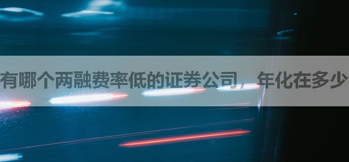 有哪个两融费率低的证券公司，年化在多少？