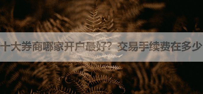 十大券商哪家开户最好？交易手续费在多少