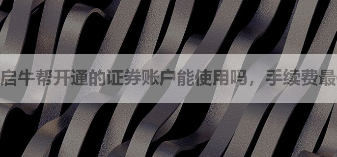启牛帮开通的证券账户能使用吗，手续费最低的哪个证券