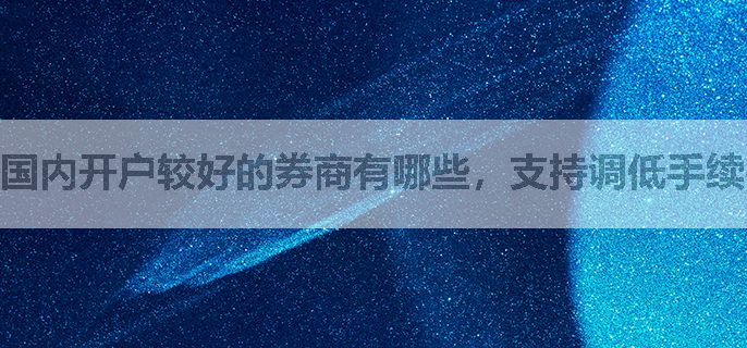 国内开户较好的券商有哪些，支持调低手续费的有吗