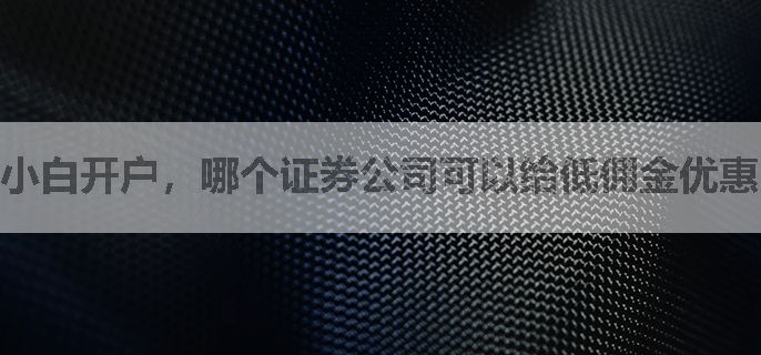 小白开户，哪个证券公司可以给低佣金优惠？