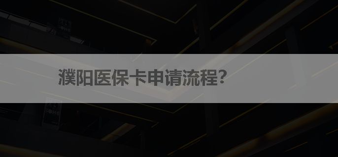 濮阳医保卡申请流程？