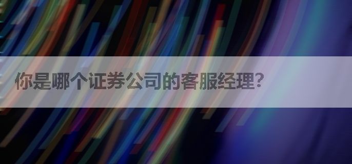你是哪个证券公司的客服经理？