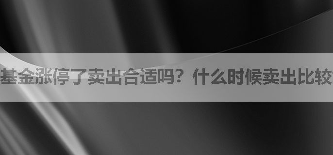 基金涨停了卖出合适吗？什么时候卖出比较好？