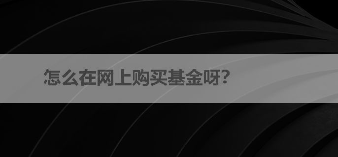 怎么在网上购买基金呀？