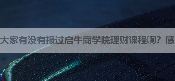 大家有没有报过启牛商学院理财课程啊？感觉怎么样
